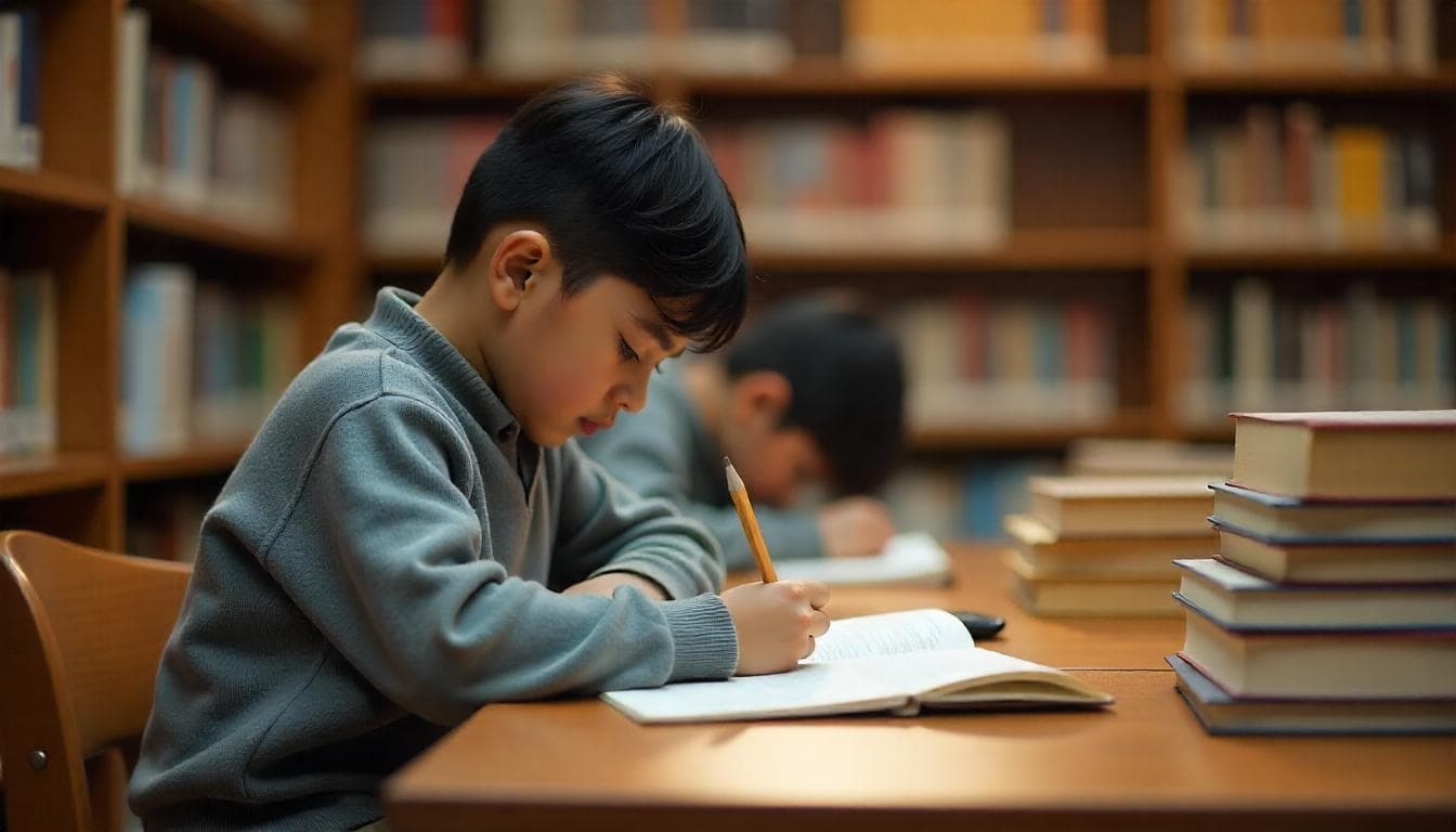Students studying